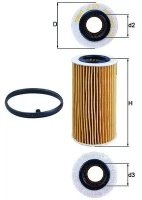 Масляный фильтр OX370D1 Mahle Original