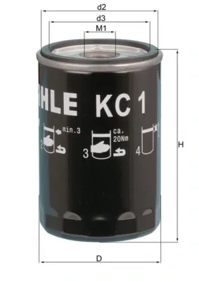 Топливный фильтр KC1 Mahle Original