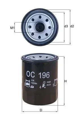Масляный фильтр OC196 Mahle Original