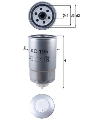 Топливный фильтр KC195 Mahle Original