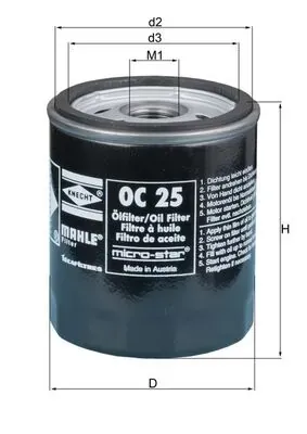 Масляный фильтр OC25 Mahle Original