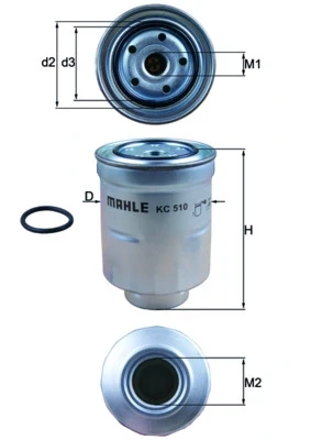 Топливный фильтр KC510D Mahle Original