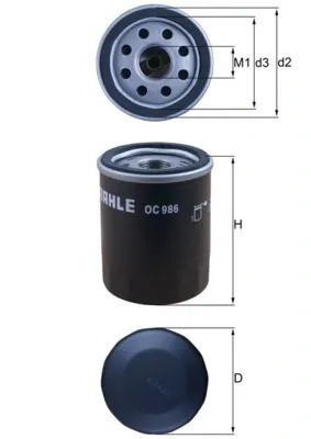 Фильтр масла Mahle Original OC986