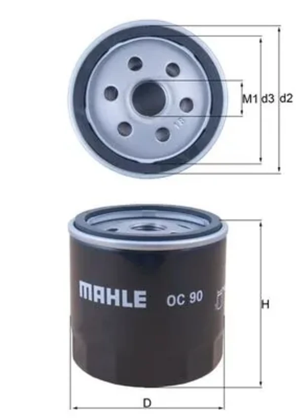 Масляный фильтр OC90 Mahle Original