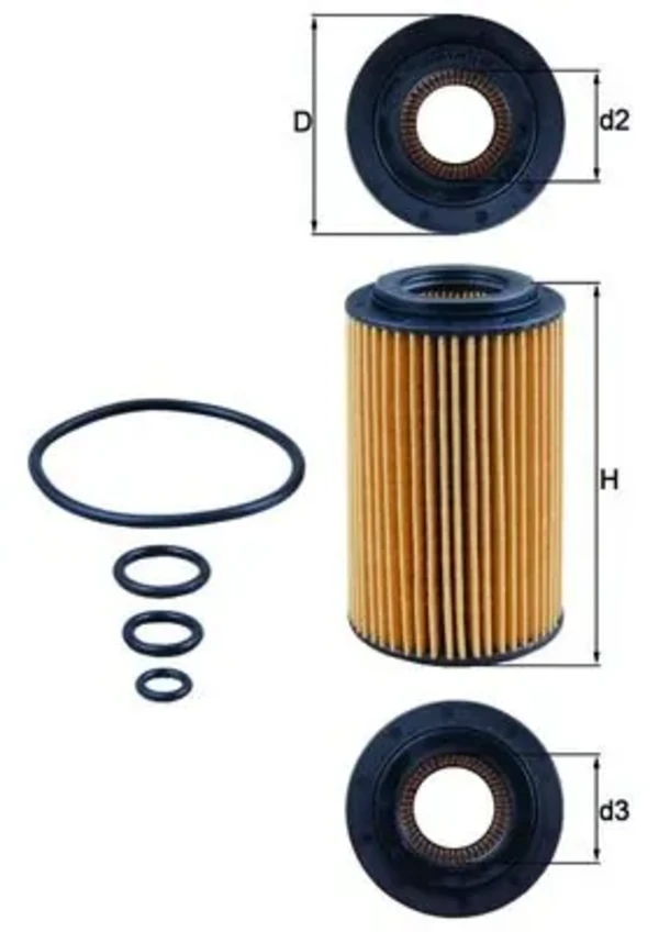 Фильтр масляный MAHLE OX1537D