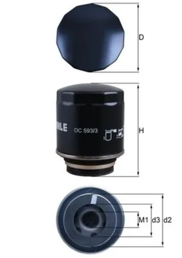 Масляный фильтр OC5933 Mahle Original
