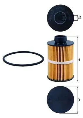 Топливный фильтр KX208D Mahle Original