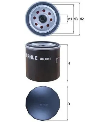 Масляный фильтр OC1051 Mahle Original