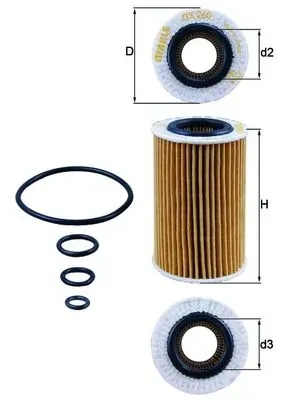 Масляный фильтр OX260D Mahle Original
