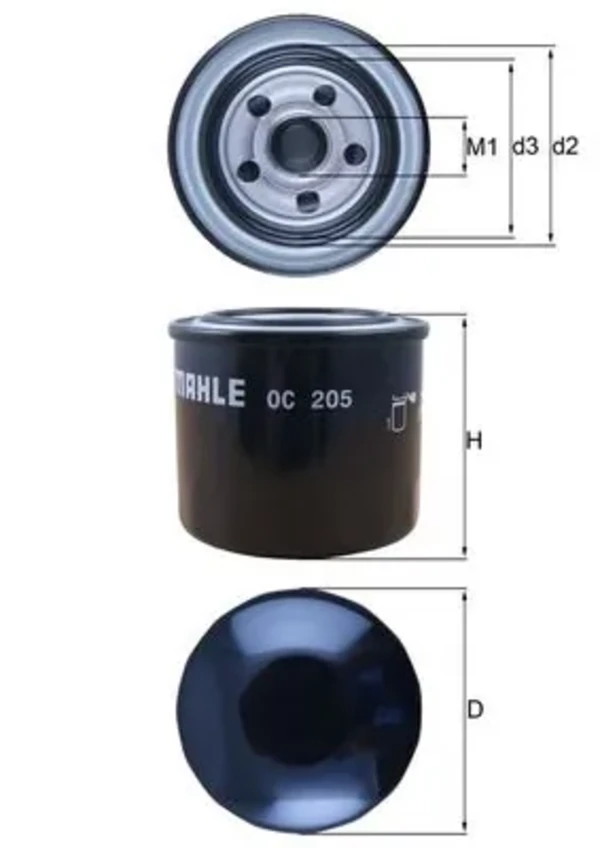 Масляный фильтр OC205 Mahle Original