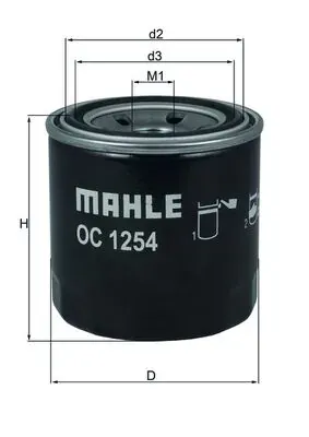Масляный фильтр OC1254 Mahle Original
