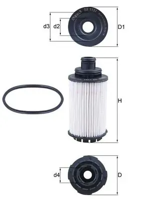 Масляный фильтр OX1137D Mahle Original