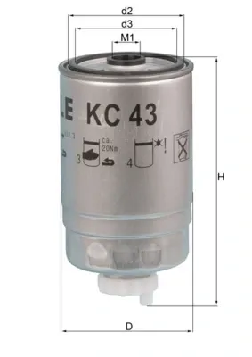 Топливный фильтр KC43 Mahle Original
