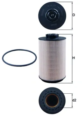 Топливный фильтр KX230D Mahle Original