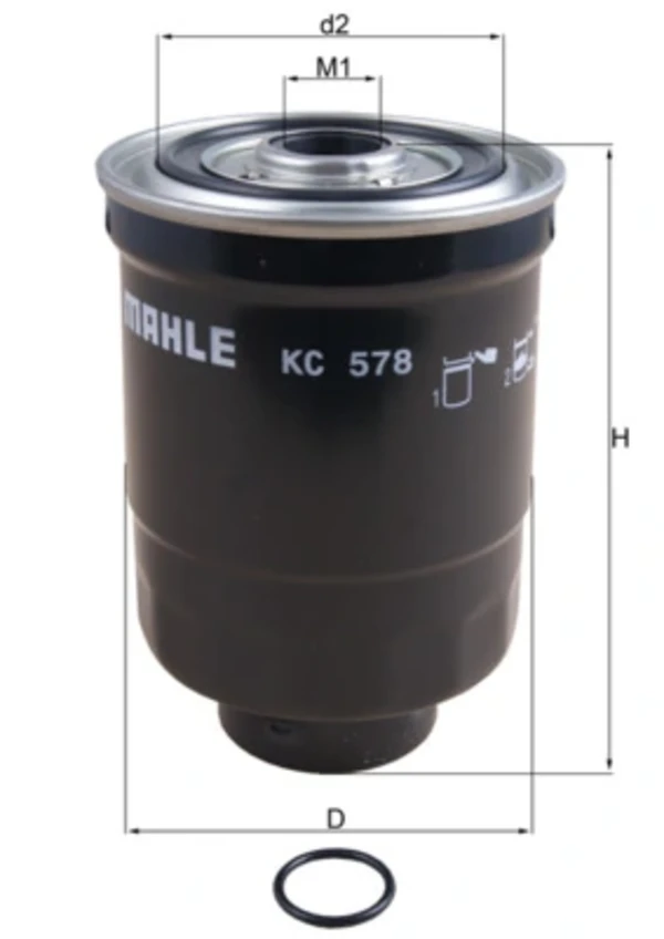 Топливный фильтр KC578D Mahle Original