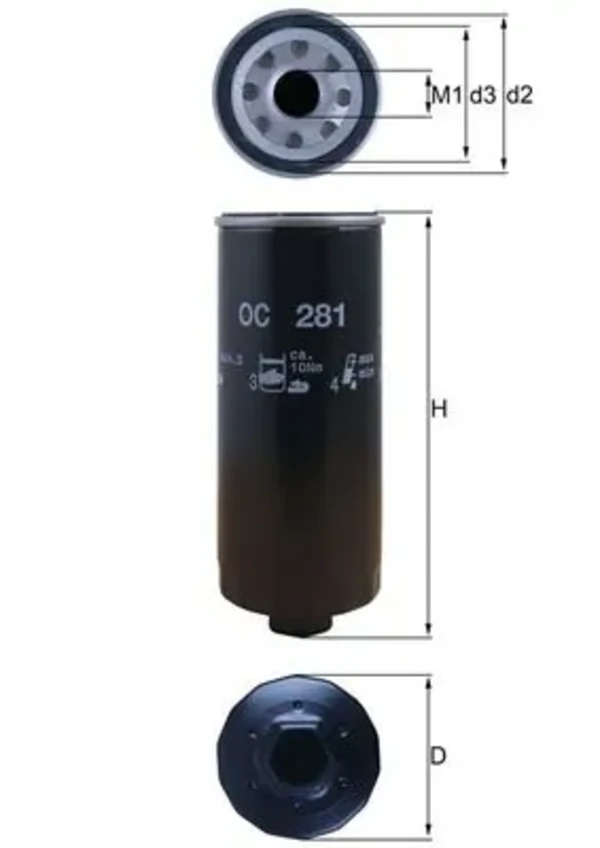 Масляный фильтр OC281 Mahle Original
