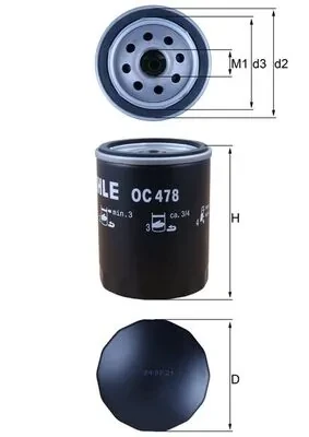 Масляный фильтр OC478 Mahle Original