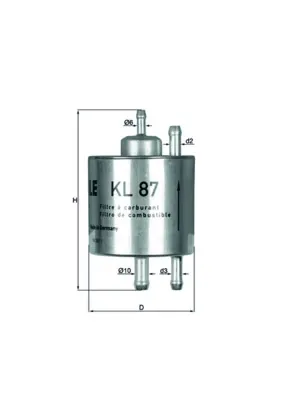 Топливный фильтр KL87 Mahle Original