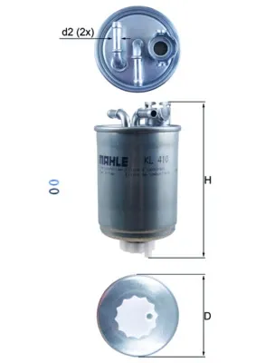 Топливный фильтр KL410D Mahle Original
