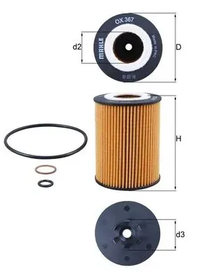 Масляный фильтр OX367D Mahle Original