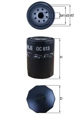 Масляный фильтр OC613 Mahle Original
