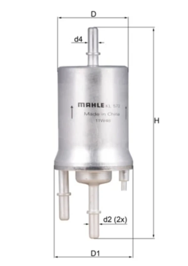 Фильтр топливный MAHLE KL572