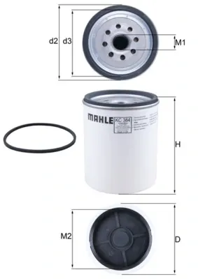Топливный фильтр KC384D Mahle Original