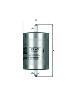Топливный фильтр KL65 Mahle Original