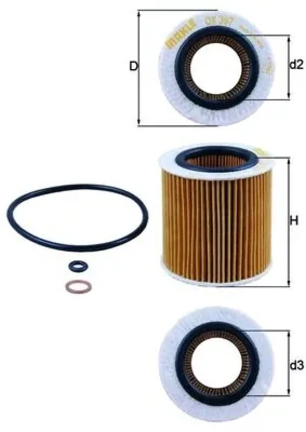 Масляный фильтр OX387D Mahle Original