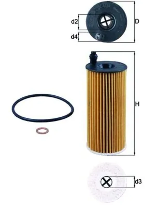 Масляный фильтр OX404D Mahle Original