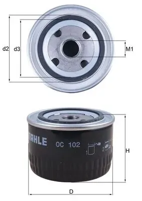 Масляный фильтр OC102 Mahle Original