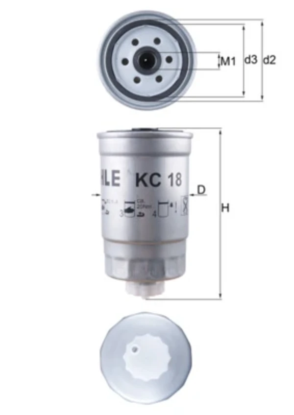 Топливный фильтр KC18 Mahle Original