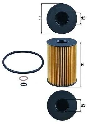 Масляный фильтр OX3537D Mahle Original