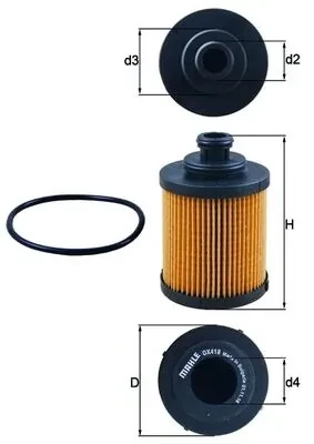 Масляный фильтр OX418D Mahle Original