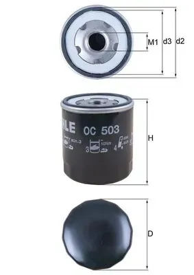 Масляный фильтр OC503 Mahle Original