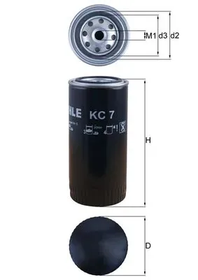Топливный фильтр KC7 Mahle Original