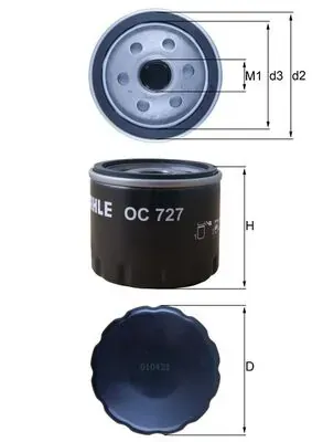 Масляный фильтр OC727 Mahle Original