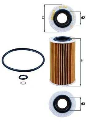 Масляный фильтр OX384D Mahle Original