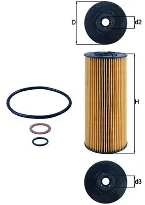 Масляный фильтр OX137D2 Mahle Original