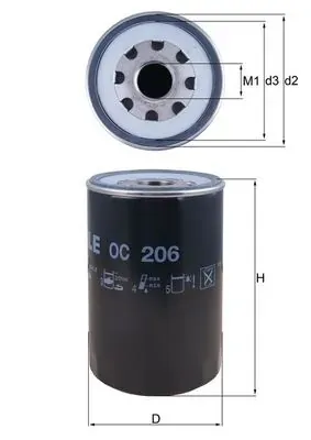 Масляный фильтр OC206 Mahle Original