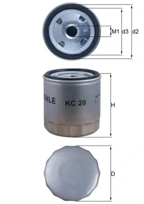 Топливный фильтр KC20 Mahle Original