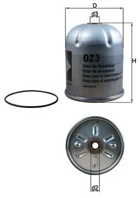 Масляный фильтр OZ3D Mahle Original