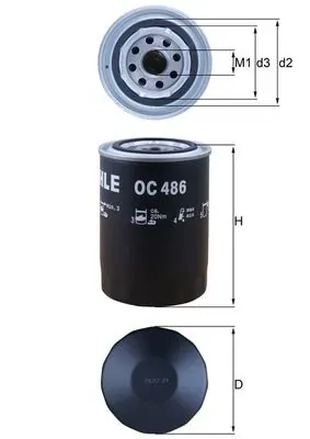 Масляный фильтр OC486 Mahle Original