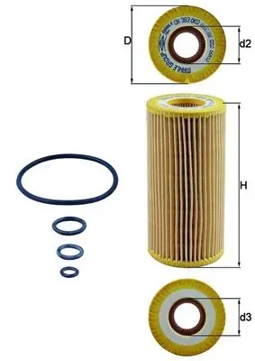 Масляный фильтр OX383D Mahle Original