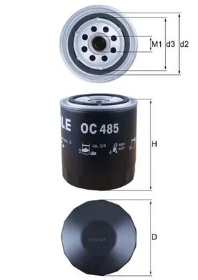 Масляный фильтр OC485 Mahle Original