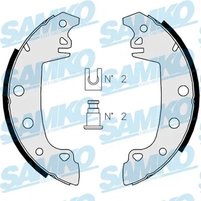 Задние барабанные колодки 82850 Samko