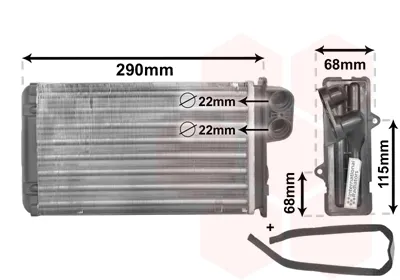 Радиатор печки 40006100 VAN Wezel