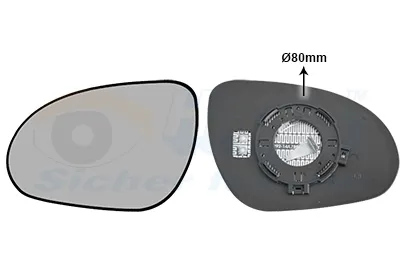 Стекло левого зеркала заднего вида 8207835 VAN Wezel