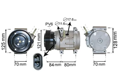 Компрессор кондиционера 0800K037 VAN Wezel