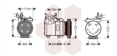 Компрессор кондиционера 8200K199 VAN Wezel